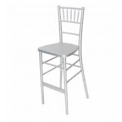 Atlas Commercial Products Chiavari Bar Stool, Silver
