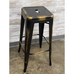 Atlas Commercial Products Titan Series™ Metal Bar Stool, Distressed Bronze