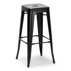 Atlas Commercial Products Titan Series™ Industrial Metal Bar Stool, Black
