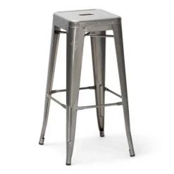 Atlas Commercial Products Titan Series™ Industrial Metal Bar Stool, Clear Coat