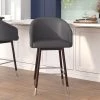 Flash Furniture 26" Gray LeatherSoft Barstool with Wood Legs, PK 2 -Kitchen & Dining Furniture Sales Store Belnick20LLC 2xxAYxx1928xx26xxGYxxGGxxLSxx99f06c