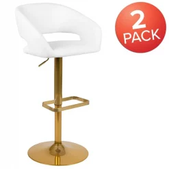 Flash Furniture White Vinyl Adjustable Height Barstool, PK2 -Kitchen & Dining Furniture Sales Store Belnick20LLC 2xxCHxx122070xxWHxxGxxGGxxMULTIxx151872