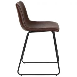 Flash Furniture 24" LeatherSoft Counter Height Barstools, Dark Brown, PK2 -Kitchen & Dining Furniture Sales Store Belnick20LLC 2xxETxxER18345xx24xxDBxxGGxxinset2xx613582