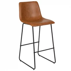 Flash Furniture 30" LeatherSoft Bar Height Barstools, Light Brown, PK2 -Kitchen & Dining Furniture Sales Store Belnick20LLC 2xxETxxER18345xx30xxLBxxGGxxinset1xx054abe
