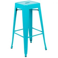 Flash Furniture 30" High Metal Indoor Stackable Bar Stool, Teal, PK4 -Kitchen & Dining Furniture Sales Store Belnick20LLC 4xxETxx31320xx30xxTLxxRxxGGxxinset1xx379a9c