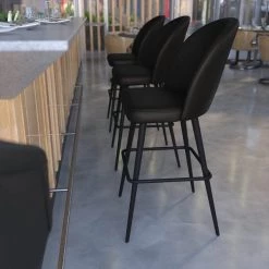 Flash Furniture 30" Black LeatherSoft Armless Barstool, PK 2 -Kitchen & Dining Furniture Sales Store Belnick20LLC AYxx1026Hxx30xxBKxxGGxxLS2xx564f3b
