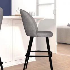 Flash Furniture 30" Gray Faux Linen Armless Barstool, PK 2 -Kitchen & Dining Furniture Sales Store Belnick20LLC AYxx1026Hxx30xxGYFABxxGGxxLS3xx99af38