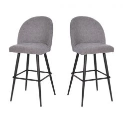 Flash Furniture 30" Gray Faux Linen Armless Barstool, PK 2 -Kitchen & Dining Furniture Sales Store Belnick20LLC AYxx1026Hxx30xxGYFABxxGGxxc42af4
