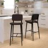 Flash Furniture Brown LeatherSoft Barstools with Footrest 2PK -Kitchen & Dining Furniture Sales Store Belnick20LLC AYxxS01xxBRxxGGxxLSxx346446