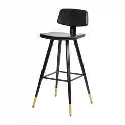 Flash Furniture Black LeatherSoft Barstools with Gold Tips 2PK -Kitchen & Dining Furniture Sales Store Belnick20LLC AYxxS02xxBKxxGGxxinset7xxdaf762