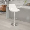 Flash Furniture Contemporary White Vinyl Adjustable Height Barstool with Chrome Base -Kitchen & Dining Furniture Sales Store Belnick20LLC CHxx182050X000xxWHxxVxxGGxxLSxx5cb785