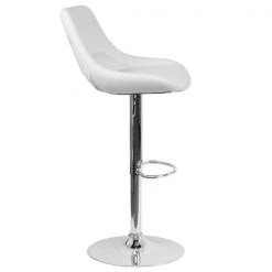 Flash Furniture Contemporary White Vinyl Adjustable Height Barstool with Chrome Base -Kitchen & Dining Furniture Sales Store Belnick20LLC CHxx182050X000xxWHxxVxxGGxxinset1xxbe6dd8