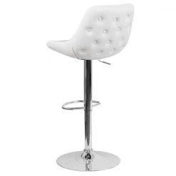 Flash Furniture Contemporary White Vinyl Adjustable Height Barstool with Chrome Base -Kitchen & Dining Furniture Sales Store Belnick20LLC CHxx182050X000xxWHxxVxxGGxxinset2xx9dcdbc