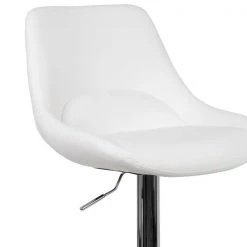 Flash Furniture Contemporary White Vinyl Adjustable Height Barstool with Chrome Base -Kitchen & Dining Furniture Sales Store Belnick20LLC CHxx182050X000xxWHxxVxxGGxxinset5xx935161