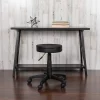 Flash Furniture Black Adjustable Doctors Stool on Wheels with Ergonomic Molded Seat