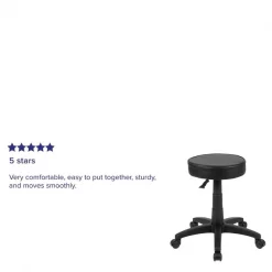 Flash Furniture Black Adjustable Doctors Stool on Wheels with Ergonomic Molded Seat -Kitchen & Dining Furniture Sales Store Belnick20LLC CHxx82042xx3X01xxGGxxREVIEWxx8268c0