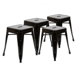 Flash Furniture 4 Pack 18 Inch Black Metal Stool -Kitchen & Dining Furniture Sales Store Belnick20LLC ETxxBT3503xx18xxBLKxxGGxx1cd235
