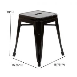 Flash Furniture 4 Pack 18 Inch Black Metal Stool -Kitchen & Dining Furniture Sales Store Belnick20LLC ETxxBT3503xx18xxBLKxxGGxxDIMSxx927cf8
