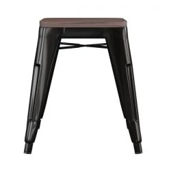 Flash Furniture 18" Black Metal Stool with Wood Seat, PK 4 -Kitchen & Dining Furniture Sales Store Belnick20LLC ETxxBT3503xx18xxBLKxxWDxxGGxxinset1xx80677a