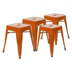 Flash Furniture 4 Pack 18 Inch Orange Metal Stool -Kitchen & Dining Furniture Sales Store Belnick20LLC ETxxBT3503xx18xxORGxxGGxx2eb607