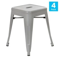 Flash Furniture 4 Pack 18 Inch Silver Metal Stool -Kitchen & Dining Furniture Sales Store Belnick20LLC ETxxBT3503xx18xxSILxxGGxxMULTIxx73f553