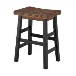 Alaterre Furniture Pomona - Wood 26" Counter Stool with Metal Legs