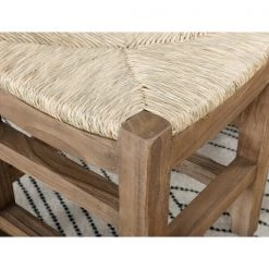 Alaterre Furniture Newport Set of Two 18"H Wood Stools with Rush Seats -Kitchen & Dining Furniture Sales Store Bolton20Furniture20Inc ANNP202071xxALT4