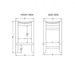 Alaterre Furniture Newport Set of Two 26"H Wood Counter Height Stools with Rush Seats -Kitchen & Dining Furniture Sales Store Bolton20Furniture20Inc ANNP212171xxSP