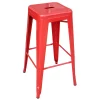Amerihome Loft Red Metal Bar Stool