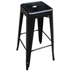 Amerihome Loft Black Metal Bar Stool