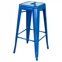 Amerihome Loft Blue 30 in. Metal Bar Stool