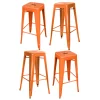 Amerihome Loft Orange Metal Bar Stool, PK4 -Kitchen & Dining Furniture Sales Store Buffalo20Corp bs030orngset