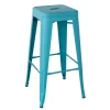 Amerihome Loft Teal 30" Metal Bar Stool