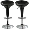 Amerihome Modern Sleek Black Bar Stool, PK2