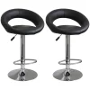 Amerihome Classic Relaxed Bar Stool, Black, PK2 -Kitchen & Dining Furniture Sales Store Buffalo20Corp bs1189set