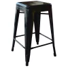 Amerihome Loft Black 24" Metal Bar Stool