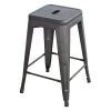 Amerihome Rustic Gunmetal 24" Metal Bar Stool -Kitchen & Dining Furniture Sales Store Buffalo20Corp bs24mtls