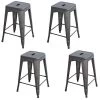 Amerihome Rustic Gunmetal 24" Metal Bar Stool, PK4 -Kitchen & Dining Furniture Sales Store Buffalo20Corp bs24mtlset
