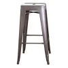 Amerihome Loft Gun Metal 30" Silver Metal Bar Stool -Kitchen & Dining Furniture Sales Store Buffalo20Corp bsmetal