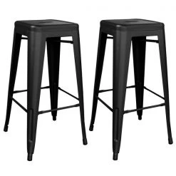 Amerihome Indoor/Outdoor 30" Metal Bar Stool Set, PK2