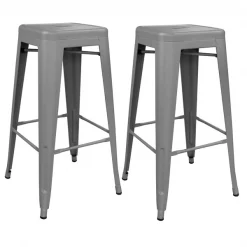 Amerihome Indoor/Outdoor 30" Metal Bar Stool Set, PK2