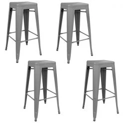 Amerihome Indoor/Outdoor 30" Metal Bar Stool Set, PK4