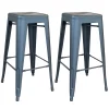 Amerihome Indoor/Outdoor 30" Metal Bar Stool Set, PK2 -Kitchen & Dining Furniture Sales Store Buffalo20Corp bszgm302pk