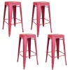 Amerihome Indoor/Outdoor 30" Metal Bar Stool Set, PK4 -Kitchen & Dining Furniture Sales Store Buffalo20Corp bszr30set
