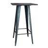 Amerihome Loft Rustic Gunmetal Metal Pub Table with Wood Top -Kitchen & Dining Furniture Sales Store Buffalo20Corp pubtswt