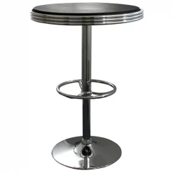 Amerihome Retro Soda Shop Table, Black