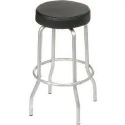 Global Equipment Interion Swivel Stool - Vinyl - Black