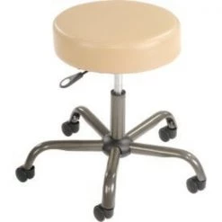 Global Equipment Interion Antimicrobial Medical Stool - Vinyl - Beige