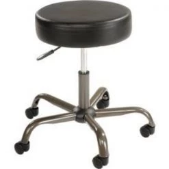 Global Equipment Interion Antimicrobial Medical Stool - Vinyl - Black