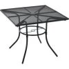 Global Equipment Interion 36" Square Steel Mesh Outdoor Café Table